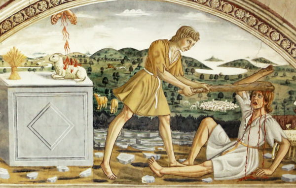 Caín y Abel, Bernardo di Stefano Rosselli, en 1474 
https://commons.wikimedia.org/wiki/User:Sailko